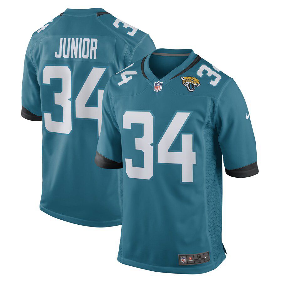 Men Jacksonville Jaguars #34 Gregory Junior Nike Teal Team Game Player NFL Jersey
